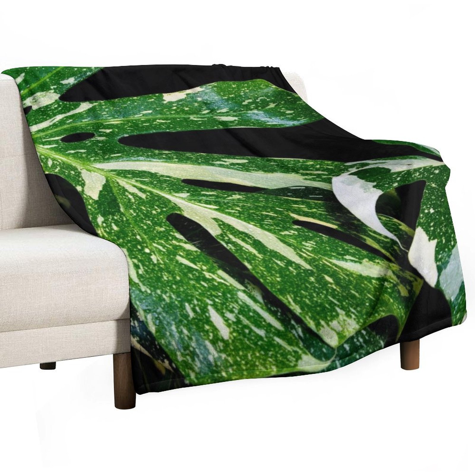 Monstera Thai Constellation - ผ้าห่มลายโมนสเตอร่า ไทย คอนสเตลเลชั่น ผ้าห่มนุ่มลายสก็อต ผ้าห่มหนานุ่มหรูหราสำหรับนักท่องเที่ยว ผ้าห่มขนาดใหญ่สำหรับเตียง
