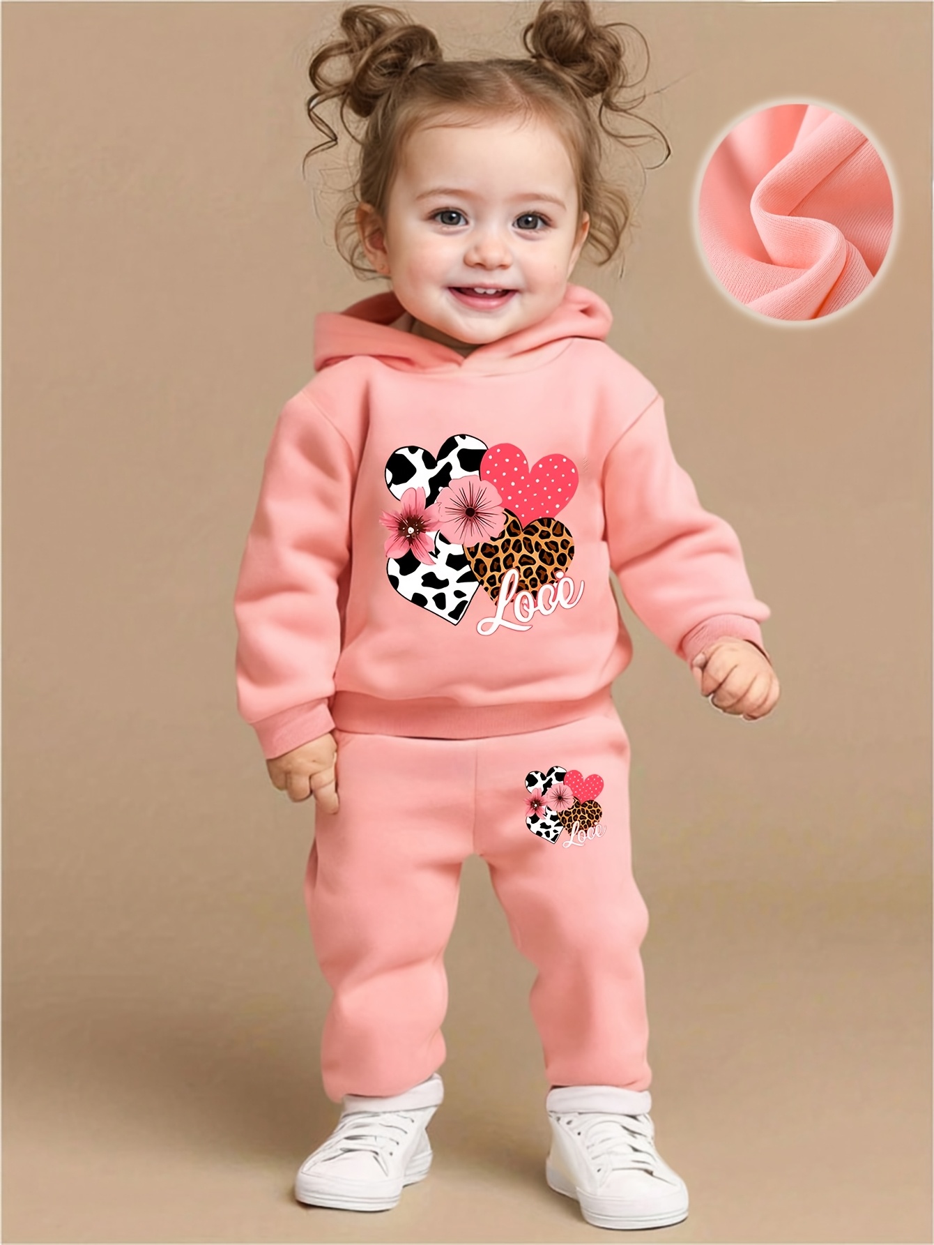 Plant Parent Hoodie - เสื้อฮู้ดลายดอกไม้สำหรับเด็กผู้หญิง+กางเกงลำลองชุดสองชิ้นชุดกีฬาฤดูใบไม้ผลิและฤดูใบไม้ร่วง