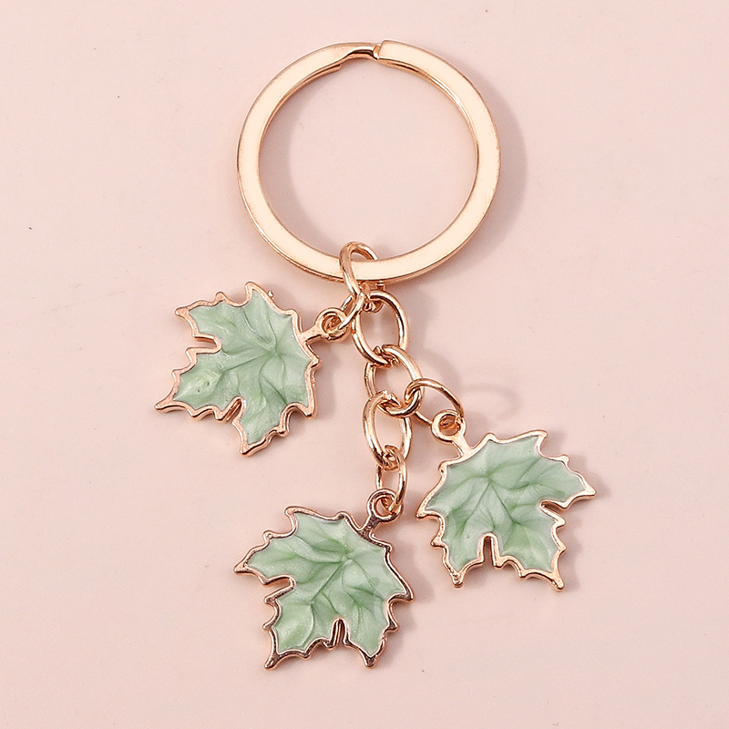 Monstera Thai Constellation - ใหม่แฟชั่น Maple Leaf พวงกุญแจเคลือบพืช Key แหวนผู้หญิงกระเป๋าถือผู้ชายจี้