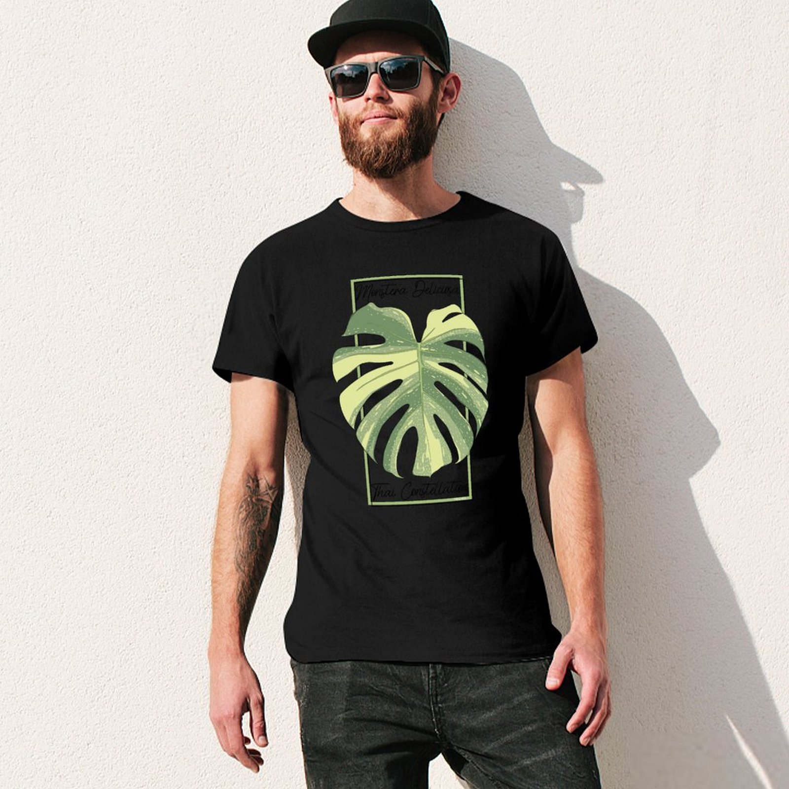 เสื้อยืดแขนสั้นพื้นฐานลายตราสั - Monstera Thai Constellation บทวิจารณ์และราคา