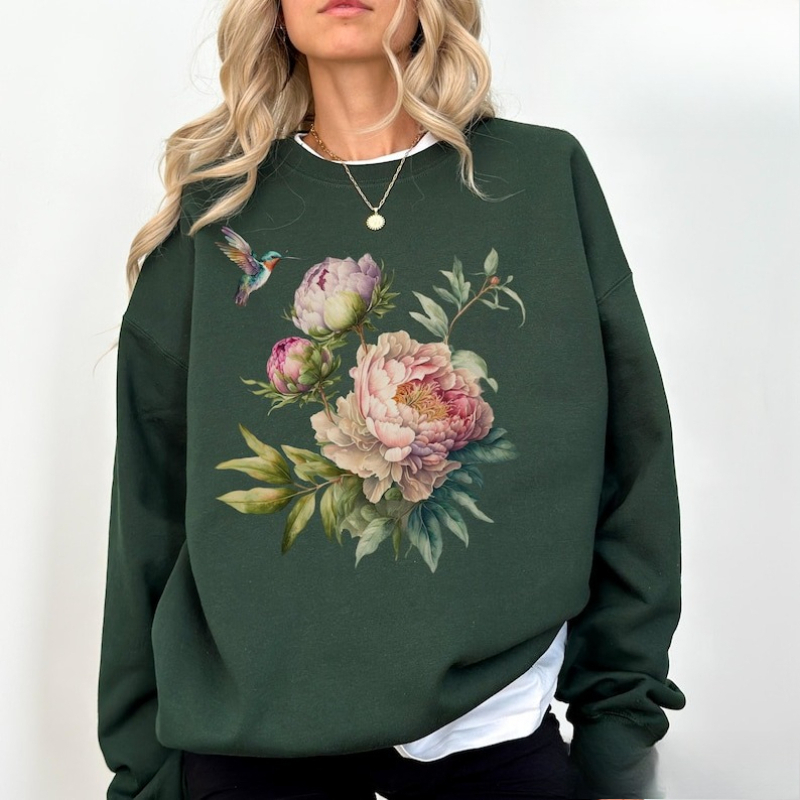 เสื้อสเวตเชิ้ตคอกลมลายดอกไม้ฤด - Plant Parent Hoodie บทวิจารณ์และราคา