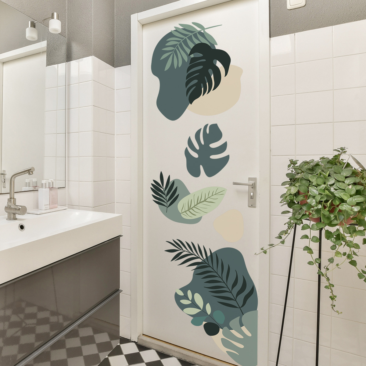 สติ๊กเกอร์ติดผนังลายใบไม้สีเขี - Monstera Thai Constellation บทวิจารณ์และราคา