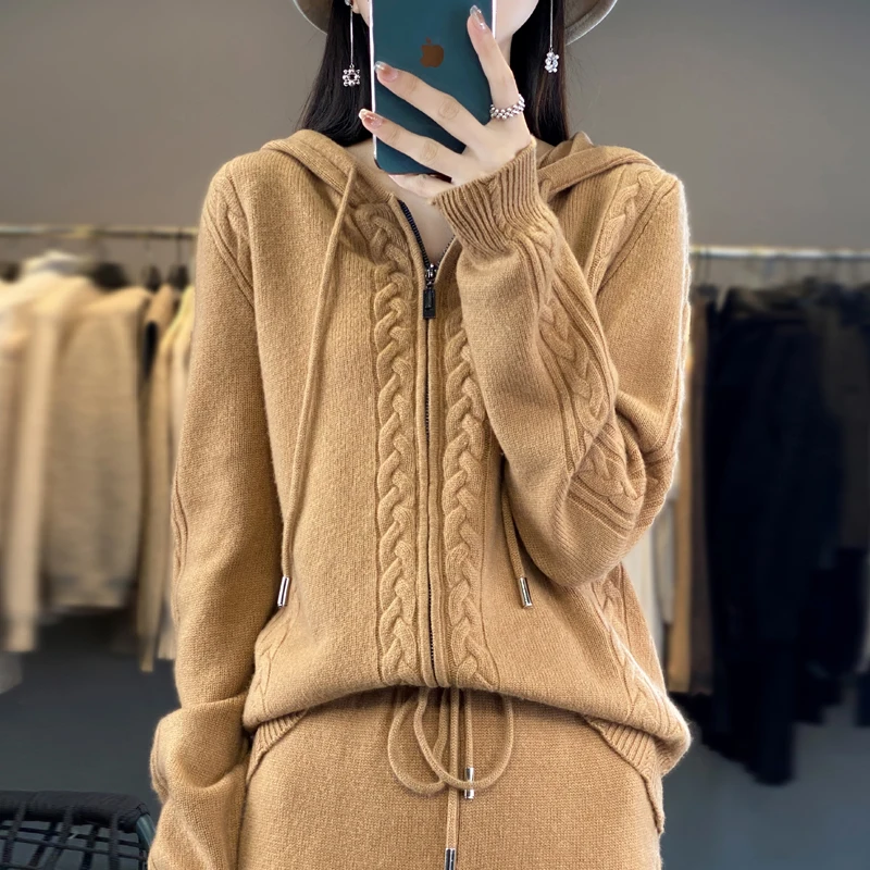 ชุดคาร์ดิแกนมีฮู้ดผ้าแคชเมียร์ - Plant Parent Hoodie บทวิจารณ์และราคา