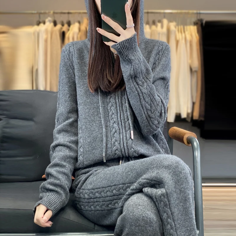 ชุดคาร์ดิแกนมีฮู้ดผ้าแคชเมียร์ - Plant Parent Hoodie บทวิจารณ์และราคา