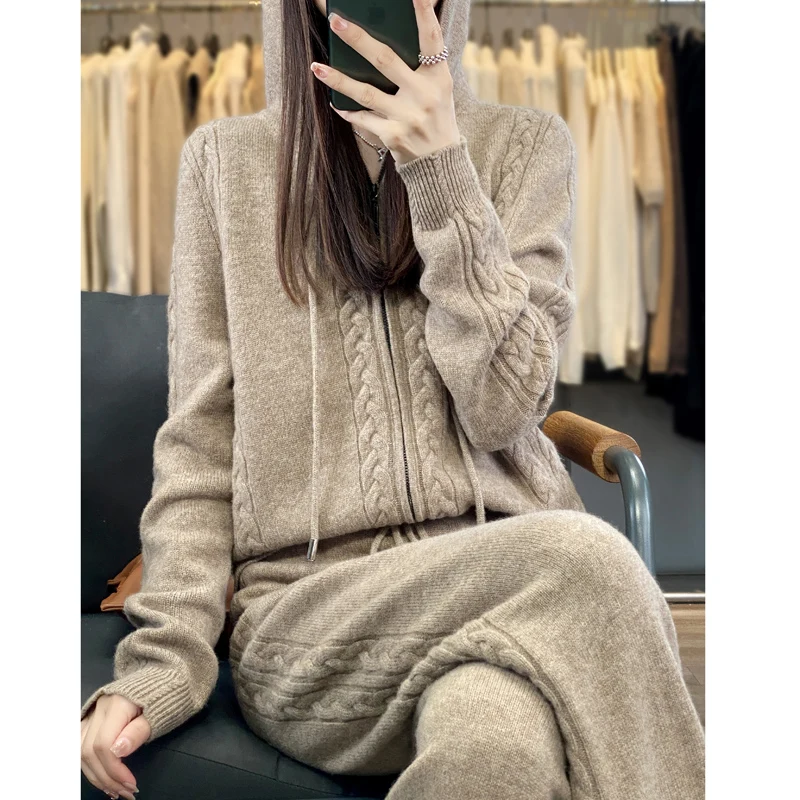ชุดคาร์ดิแกนมีฮู้ดผ้าแคชเมียร์ - Plant Parent Hoodie บทวิจารณ์และราคา