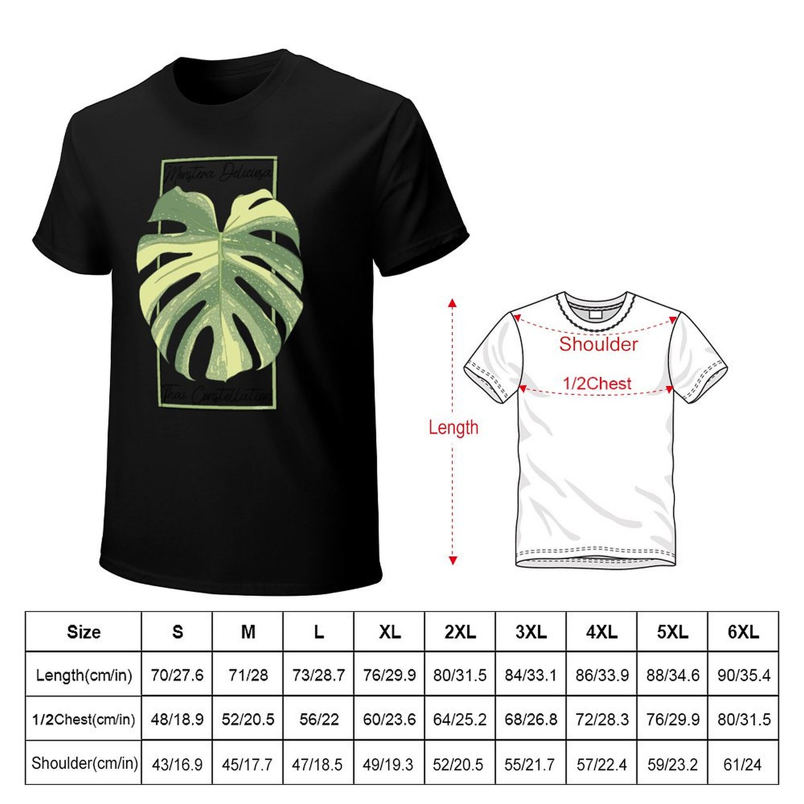 เสื้อยืดลายตราสัญลักษณ์พฤกษศาส - Monstera Thai Constellation บทวิจารณ์และราคา